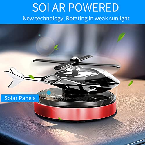Image of Helicopter Car Air Freshener | Rotating Solar Car Freshener, Airplane Car Perfume, Propeller Design, Long-Lasting Fragrance