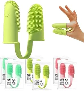 EZ LIVING Pet Finger Toothbrush for Dogs and Cats Pet finger toothbrush Dog dental care Cat tooth cleaning Pet oral hygien...