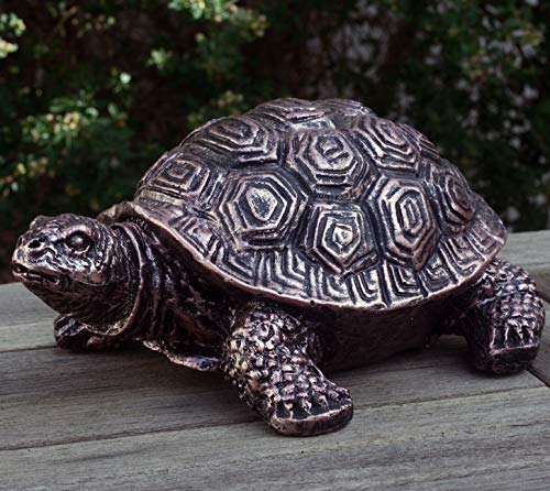 FHFY Tortue de jardin effet bronze, décoration de jardinage, intérieur ou extérieur Cover