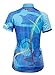 QinYing Women's Short Sleeve Outdoor Bicycle Bike Cycling Jersey Top Blue XL