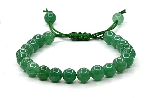 Vista 125 de Amazing Gemstone Yaxaite Bracelet for Women Men's Gifts - Protection Healing Crystal Bracelet - 8mm Gemstone Beaded Adjustable Bracelet Pulseras