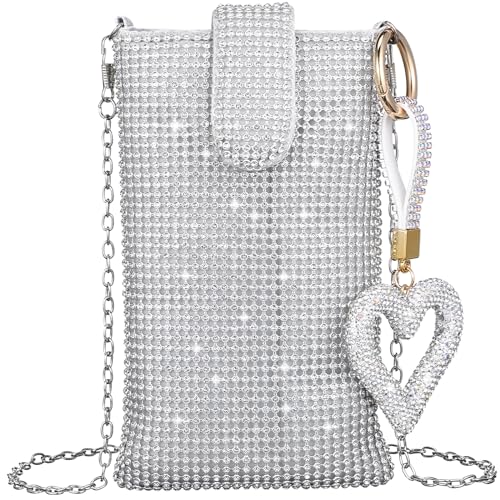 Sac à bandoulière argenté Abaodam antichoc en acrylique pour femme