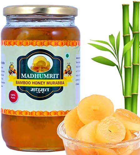 MADHUMRIT Bamboo Murabba | Raw Forest Honey | Helps Increasing Height, Growth, Healthy and Fresh | Bans ka Murabba (500 gram) (Bamboo)
