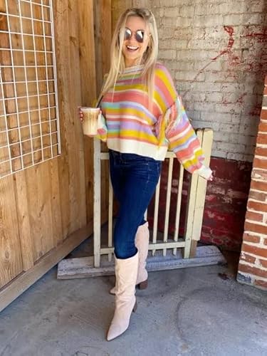 Huiyuzhi Womens Pointed Toe Knee High Boots Mid Chunky Heel Faux Suede Side Zipper Riding Booties #TOP5