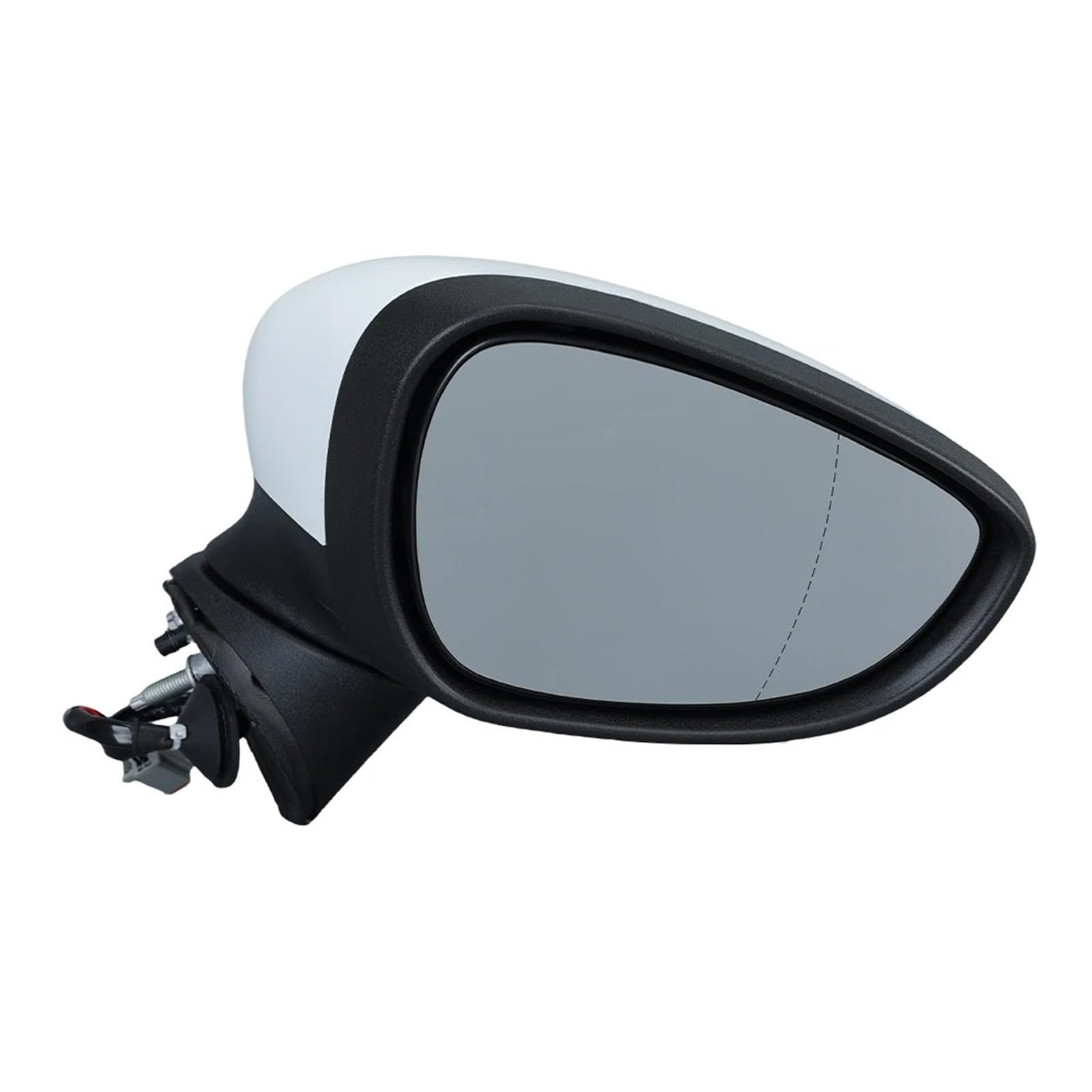 Gruppo specchietto retrovisore esterno Per Ford Per Fiesta Per MK7 2013-2017 Specchietto Retrovisore Laterale Riscaldato Bianco A 10 Fori Con Jack E 6 Fili MANUALERETROVISORE(1pc left)