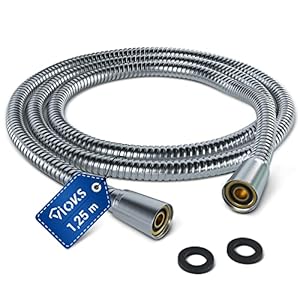 VIOKS Flexibele doucheslang 125 cm doucheslang roestvrij staal verlenging & slang douchekop slang voor douchekop handdouche