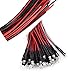 Ruesious 1 paquete (35 bombillas) 5mm 12V DC blanco LED precableado redonda...