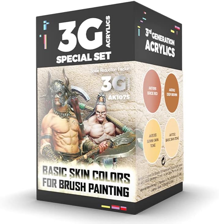 AK Interactive Wargame Color Set Basic Skin Colors AKI 1075