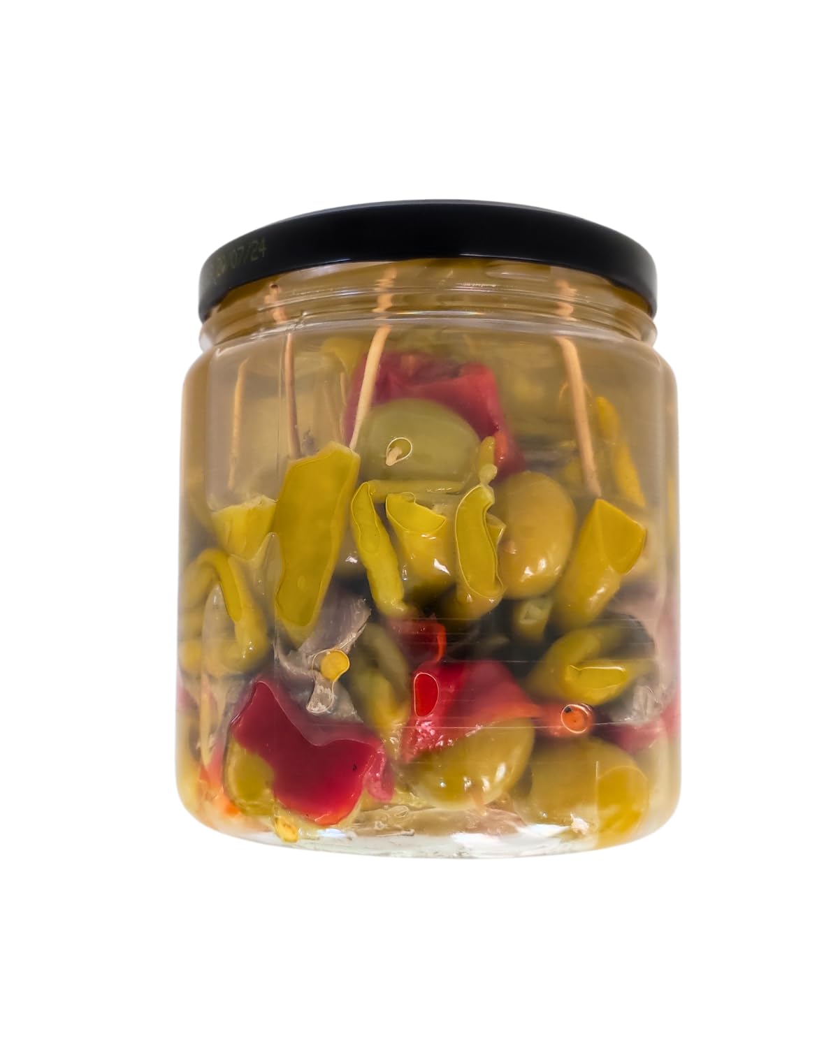 Guillermo | Gilda de Anchoa con Alegría Riojana - 650 g | Aperitivo Tradicional Vasco | Ideal para Pintxos y Tapas | Banderillas de anchoa con guindilla, alegría riojana y aceituna