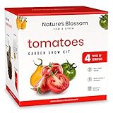 Nature's Blossom Gardening Kit - Includes 4 Types of Tomato Seeds for Planting, Pots, Plant Markers - DIY Seed Starter Kit for Growing Outdoor or Indoor Garden