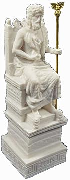 Estia Creations Zeus Throne Sculpture Statue الإله اليوناني القديم ملك جميع الآلهة