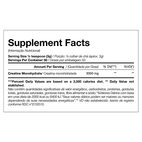 Black Skull Creatine Monohydrate - Suplementação para Treino, Performance, Ganho Muscular, Hipertrof