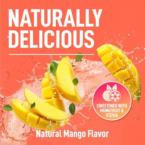 Image of Zero Calorie Electrolytes Powder - 0 Calorie Electrolytes for Fasting Mango 12.3oz Tub - Electrolytes Zero Sugar & Calorie Free with Magnesium & Trace Minerals - Daily Hydration Drink