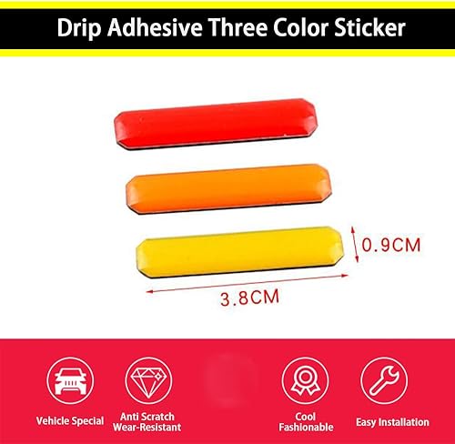 Miniatura 2 de XMUINT - Adhesivo de 3 colores para parrilla de rejilla compatible con Toyota Tacoma TRD Pro 2016-2023 parrilla delantera, amarillo, naranja, rojo,