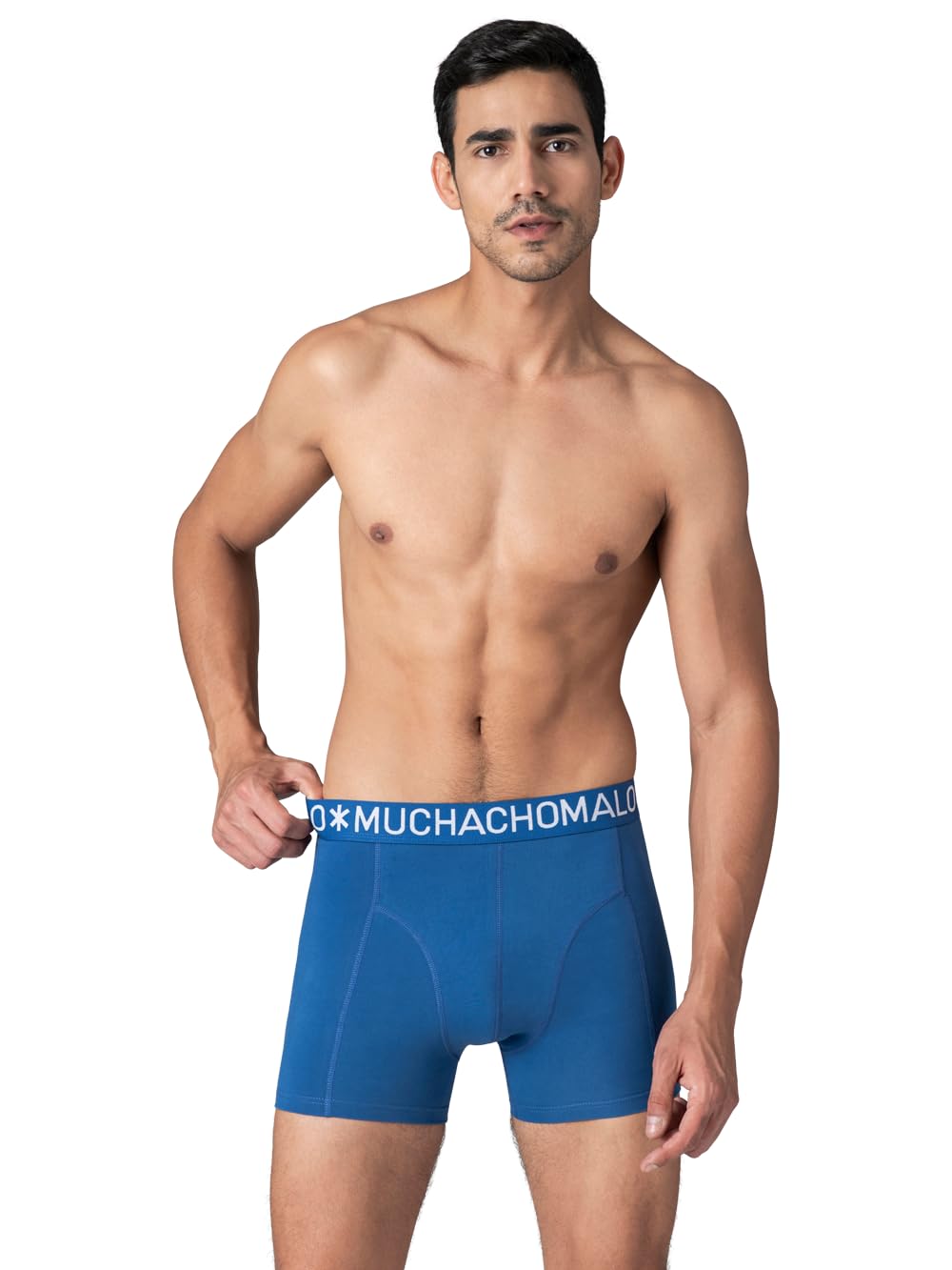 Muchachomalo Calzoncillos para Hombre, Ropa Interior Lisa de Algodón para Hombre, Pack de 7 Unidades, Bóxers Lisos de Corte Clásico con Cintura Elástica