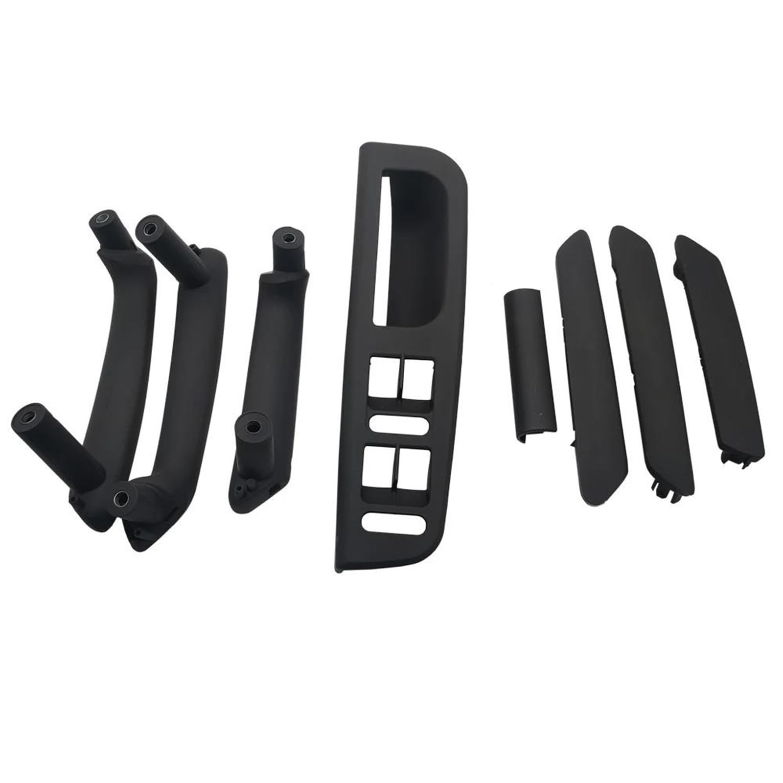 YUEYZHK 8pcs Interior Door Handles Black Inner Pull Handle Trim Cover for VW for Passat B5 1998-2005