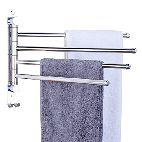 Towel Rack, Towel Bar with 4-Arm Bathroom Towel Shelf Swivel Wall-Mounted Towel Bar Holds for Bathroom, Pool, Kitchen (4 Arms Type)Γ’β¬Β¦ Towel Rack, Towel Bar with 4-Arm Bathroom Towel Shelf Swivel Wall-Mounted Towel Bar Holds for Bathroom, Pool, Kitchen (4 Arms Type)Γ’β¬Β¦