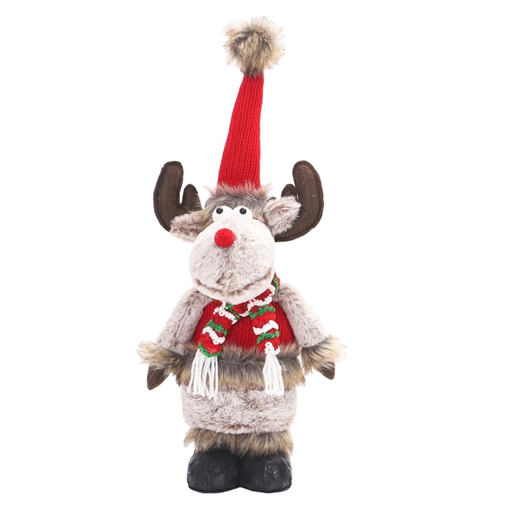 Accessoires de fenêtre en forme de cerf poupée de Noël à offrir en cadeau