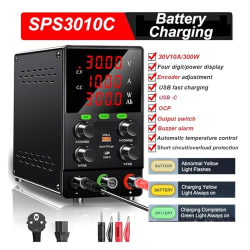 Alimentation CC variable 0-30 V pour réparations électroniques et charge de batterie
