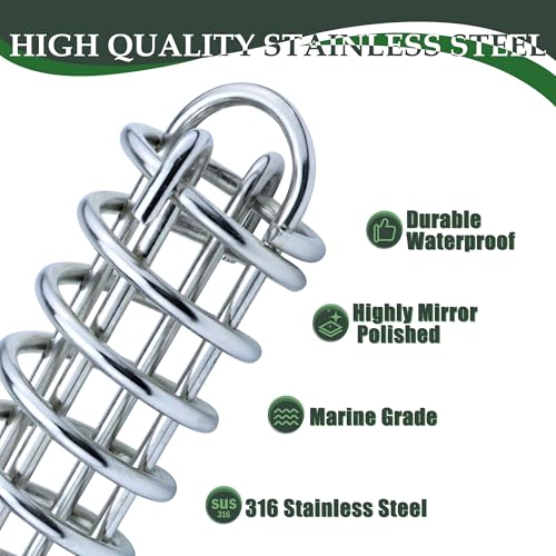 SHENGHUISS Shock Absorbing Spring 2 Pcs 304 Stainless Steel Spring for Porch Swing, Dog Leash, Hammock Chair, Punching Bag, Boat Mooring and Outdoor Gear ect - Thumbnail 3