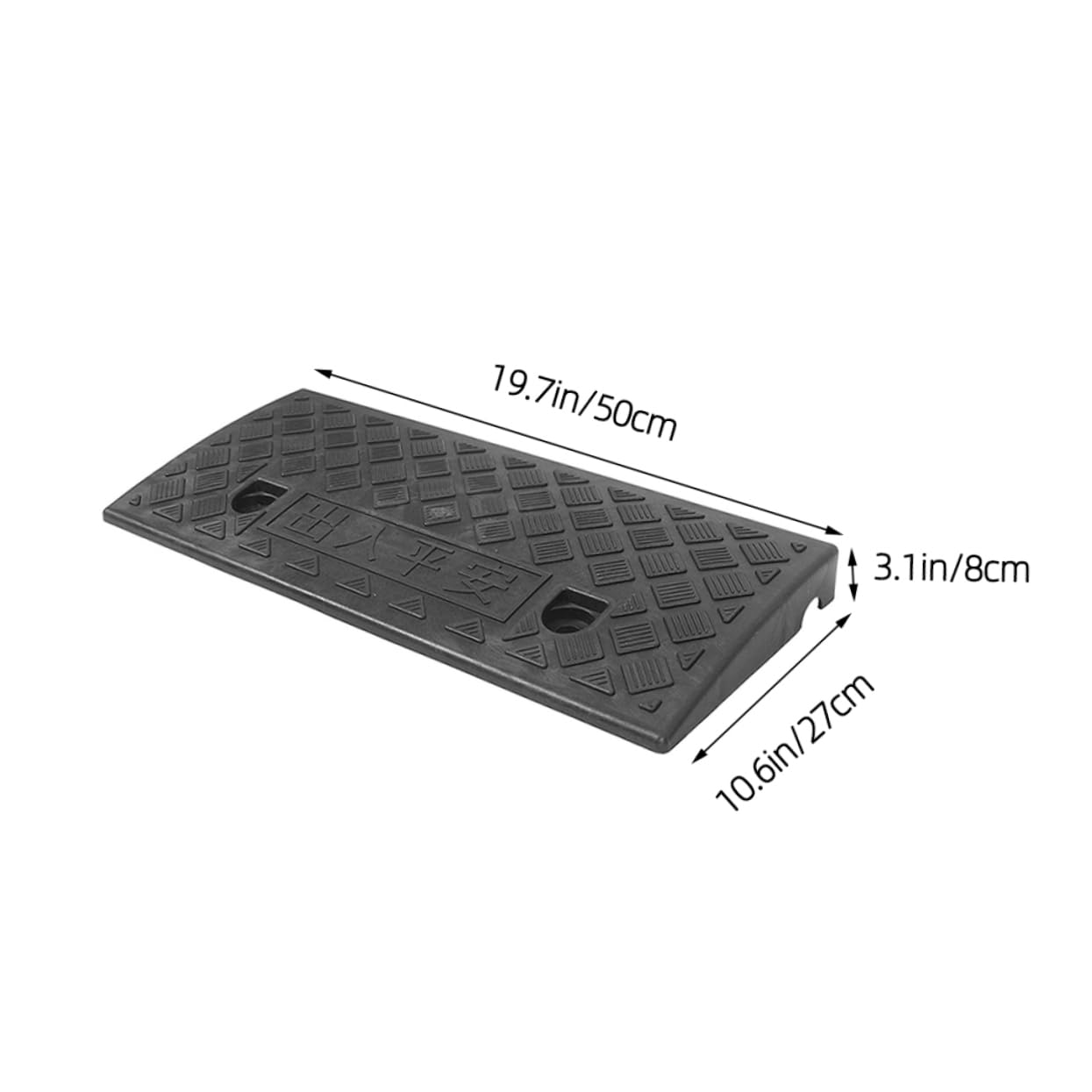TOVINANNA Plastic Ramp Mat for Car Door Sill Wheelchair Aid Ramp Outdoor Use Flexible Easy to Set up