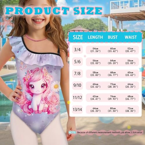Image of Yzaoxia Girls One Piece Swimsuits Bathing Suit for Kids Swimwear 3-14Y