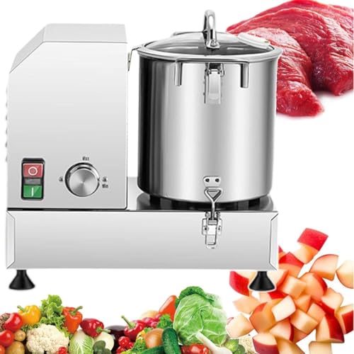 Procesador de alimentos comercial, cortador y picador de carne, 3700 RPM, de acero inoxidable de grado alimenticio, eléctrico, para frutas, verduras, carne, frutos secos y cereales.,15L