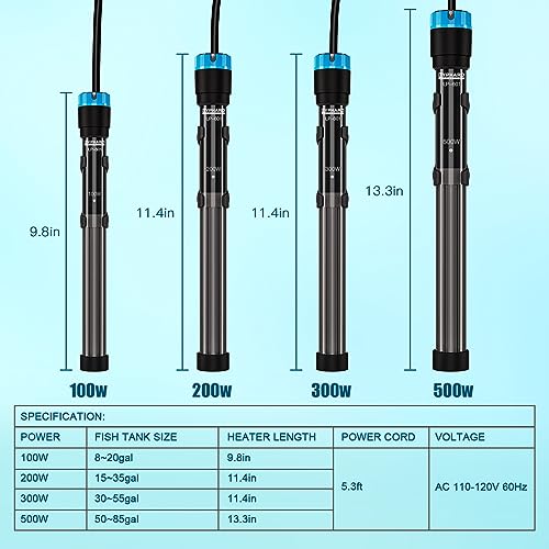 Chauffage d'aquarium 200W pour stopper les variations de température de l'eau - 8