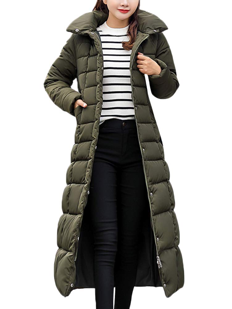 ORANDESIGNE Damen Warm Winterjacke Parka Jacke Mantel Lange Mit Fellkapuze Steppjacke Wintermantel Lässig Dicker Daunenjacke Daunenmantel Mit Gürtel