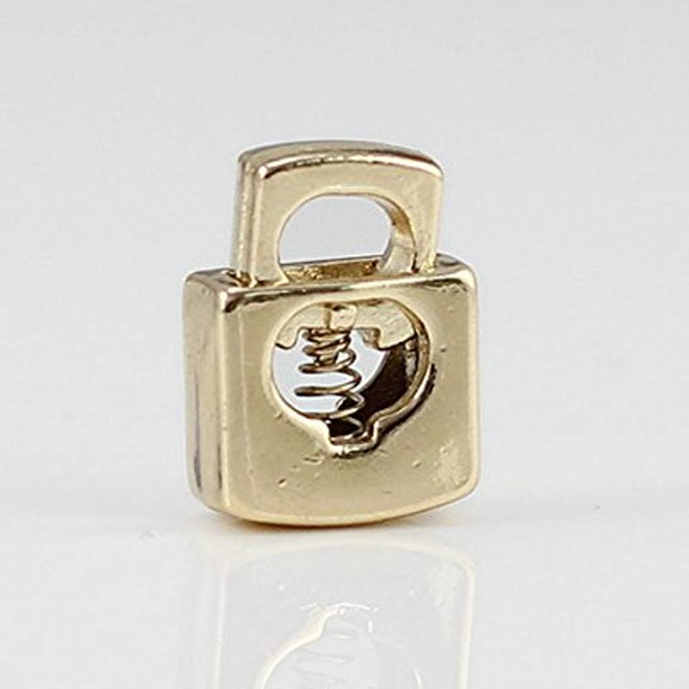 20pieces Metal Gold Tone Square Stopper Toggle Buckle Rope Clamp Cord Locks Drawstring Stops Button Fastener Sewing Accessories Nk197