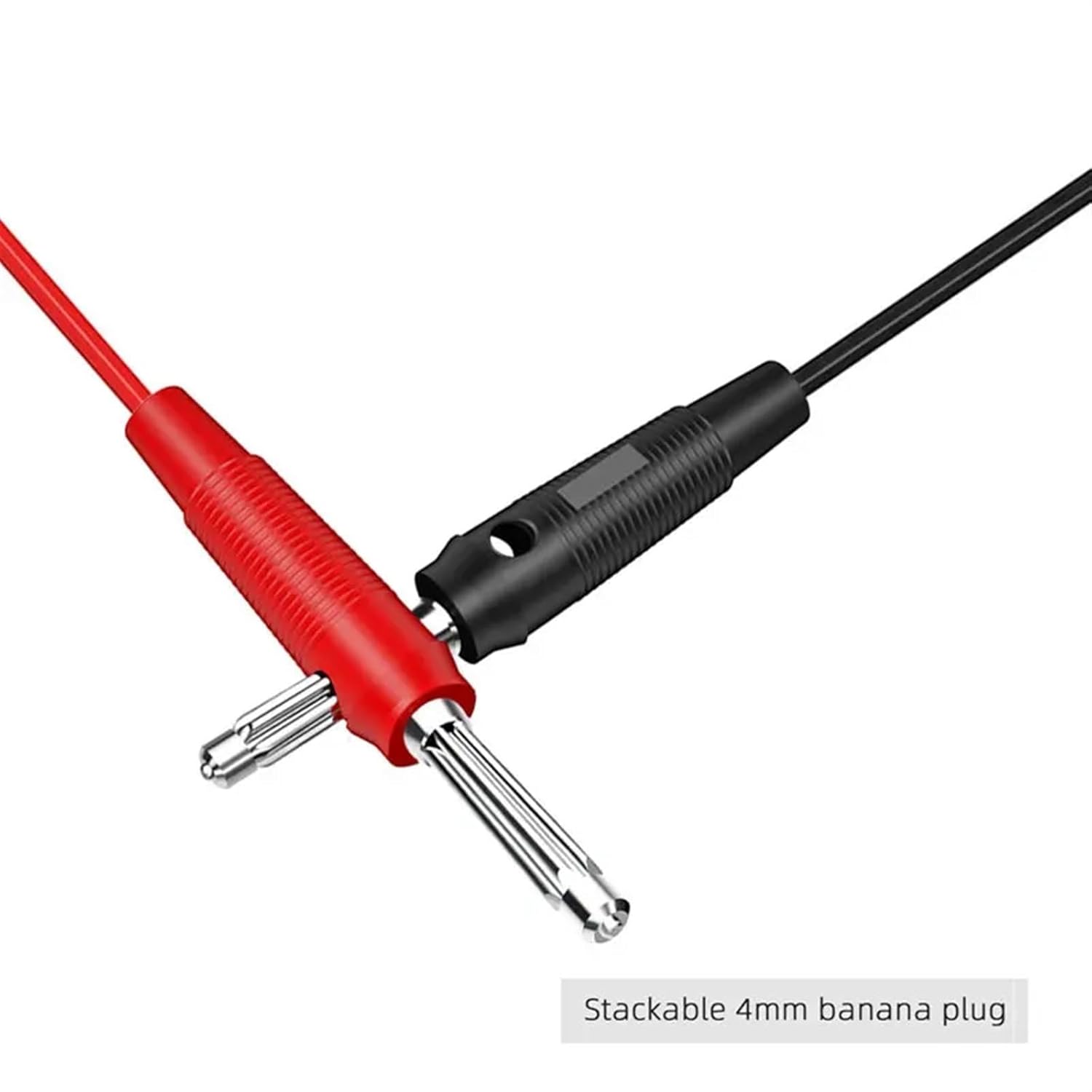 P1008A BNC to Dual 4MM Stackable Banana Plug Test Lead Probe BNC Cable for Oscilloscope Signal Generator 120CM