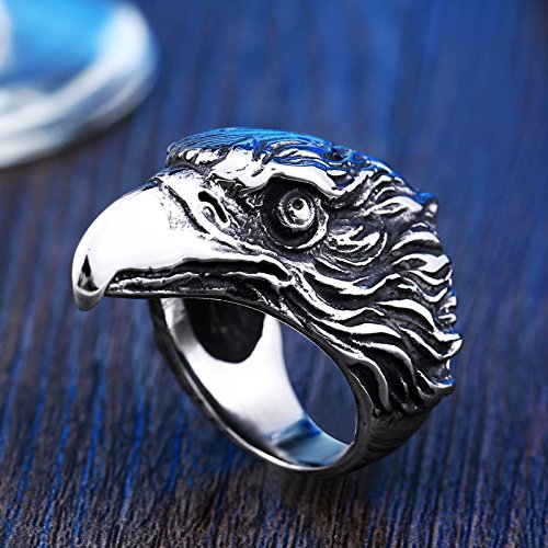 Image of Genuine Stainless Steel Ring for Men Fashion Punk Rock 3D Animal Rings