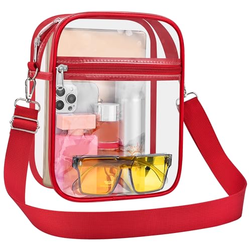 Image of USPECLARE Clear Purse for Stadium Events Transparent Messenger Bag