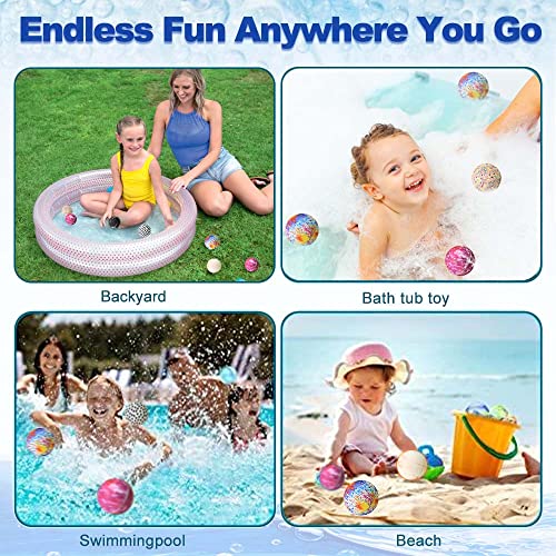 Reusable Water Balloons Quick Fill Self-Sealing Water Balloons Pool Toys For Kids Magnetic Refillable Water Splash Ball Outdoor Toys Water Bomb For Pool Party Beach Outside Toys Activities (6 Packs) #TOP5