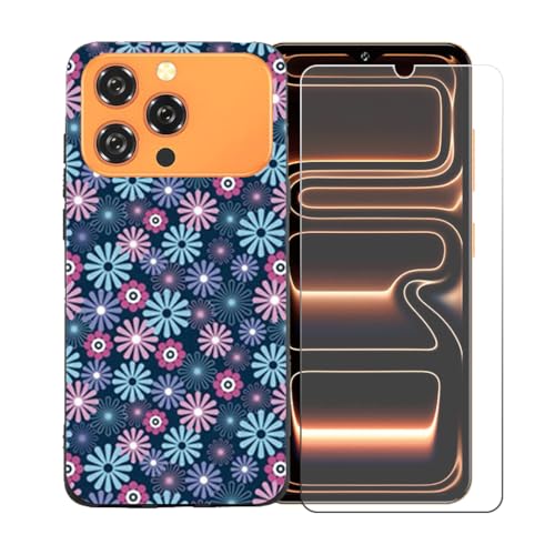 CongJiaLingXi�P�[�X�K�p�� Oukitel C17 (6.52") + �������ꂽ�K���X�X�N���[���v���e�N�^�[�A�_��ȃV���R�[���V�F���o���p�[TPU�ی�J�o�[�̂���,BST19