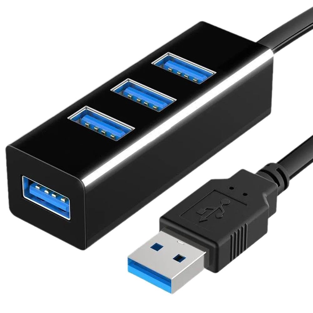 4-Port USB 2 0 Hub with 300MB s High-Speed Data Transfer Plug and Play USB Splitter for Laptop