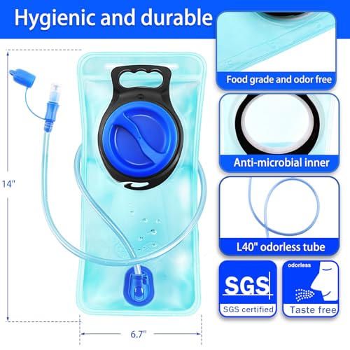 Image of Hydration Bladder, 1.5-2-3L Water Bladder for Hiking Backpack, BPA-Free Leak Proof Water Reservoir Storage Bag, Water Pouch Hydration Pack for Camping Cycling Running