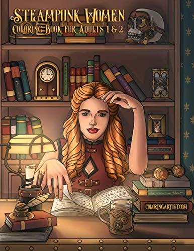 Livre steampunk coloriage adulte anti-stress volumes 1 et 2