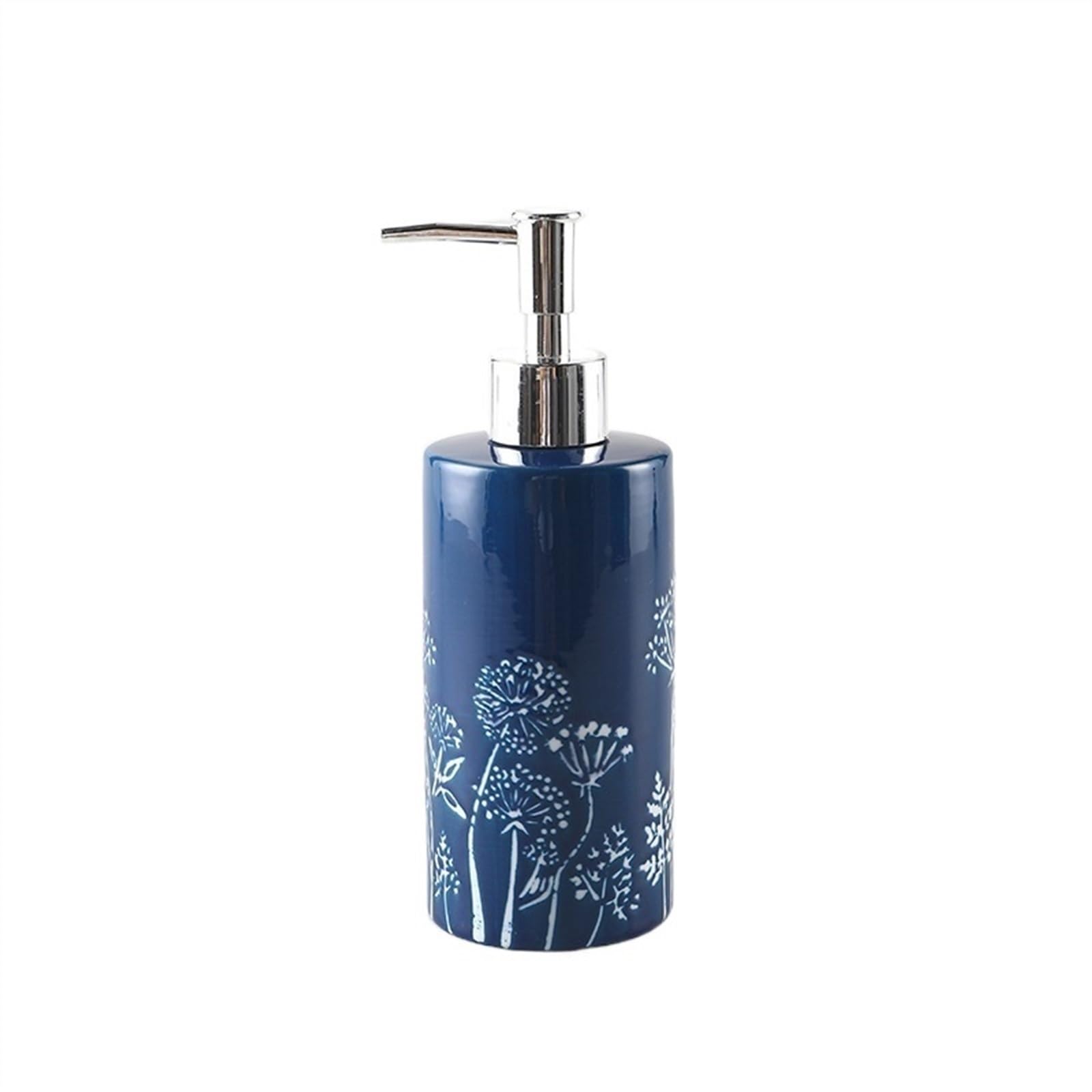 Dispenser di sapone Pompa di sapone da bagno per lozione shampoo piatto sapone blu Dispenser di sapone in ceramica per casa colonica Bagno Cucina Dispenser pompa a mano
