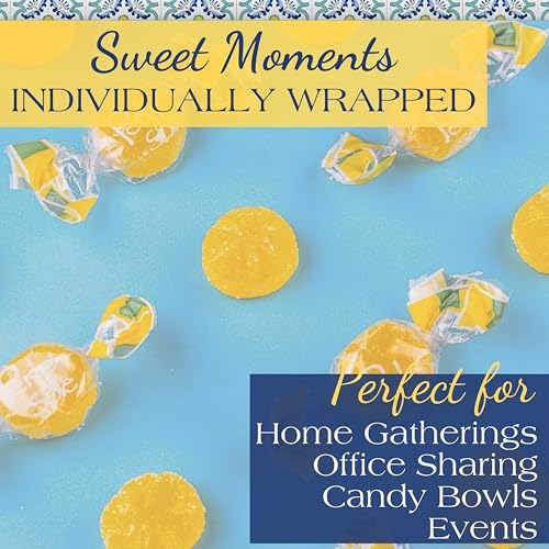 Perle di Sole Lemon Jelly Candy - Italian Jelly Candies Individually Wrapped - Soft Lemon Candy from Italy Amalfi - Fruit Jellies (7.05oz. Bag)