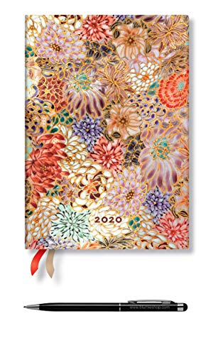 Lot Agenda Civil Paperblanks 2020 FR" Kikka" Midi Un jour par Page + 1 Stylo Stylus Touch Blumie