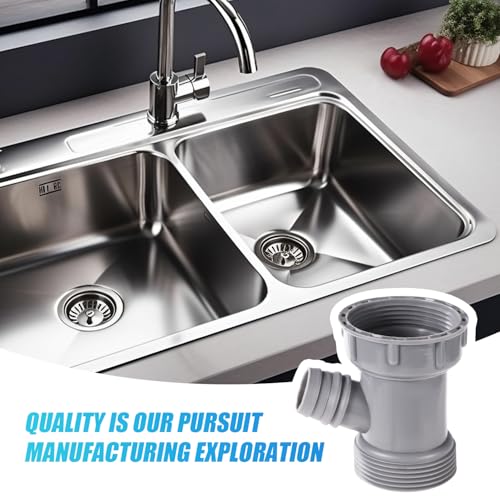 Kitchen Sink Pipe Adapter, Universal Fit Y-Shaped Sink Strainer Connector with Gasket Versatile Dishwasher Drain Hose Adapter Replacement Waste Outlet for Easy Plumbing Integration - Thumbnail 7