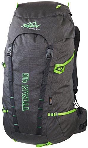 Tashev Outdoor Titan - Mochila de senderismo para mujer y hombre, 40 L, fabricada en la UE, Titan 40, Gris y verde Cover
