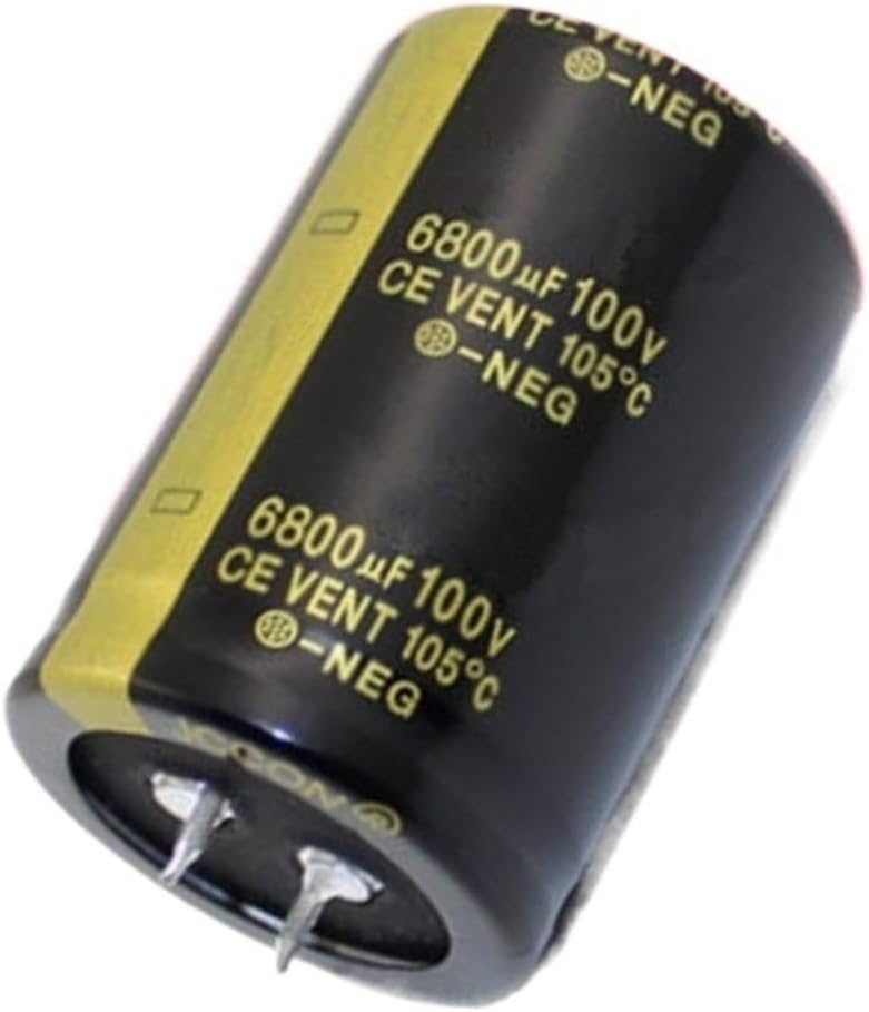 2-5pcs Audio Electrolytic Capacitor 100V6800UF 100V 6800UF 35 * 50MM for Audio HiFi Amplifier High Frequency Low ESR Speaker (Size : 2PCS)