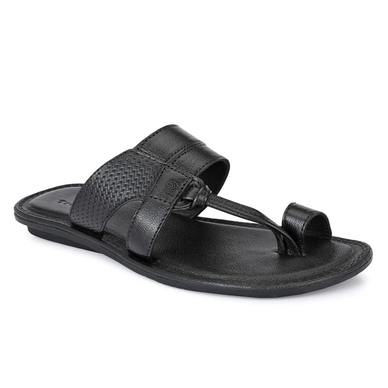 TrueYarnGenuine Leather Kolhapuri Chappals for Men | Men's Kolhapuri Slippers | Thong Sandals for Men | Leather Slippers for Men | Stylish & Comfortable