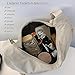 Quantifyn Crossbody Bag, Naturaltly Crossbody Bag, Strap Zipper Pockets Divider inside, Fashion Plain Color Nylon Hobo Bag (Black)