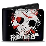 Buckle-Down Men's Standard Bifold Wallet Friday The 13th Jason, 4.0