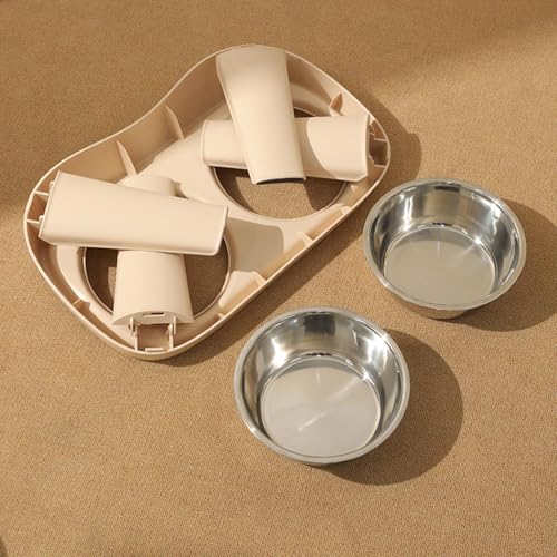 Support de gamelle réglable pour chien et chat station double pliable