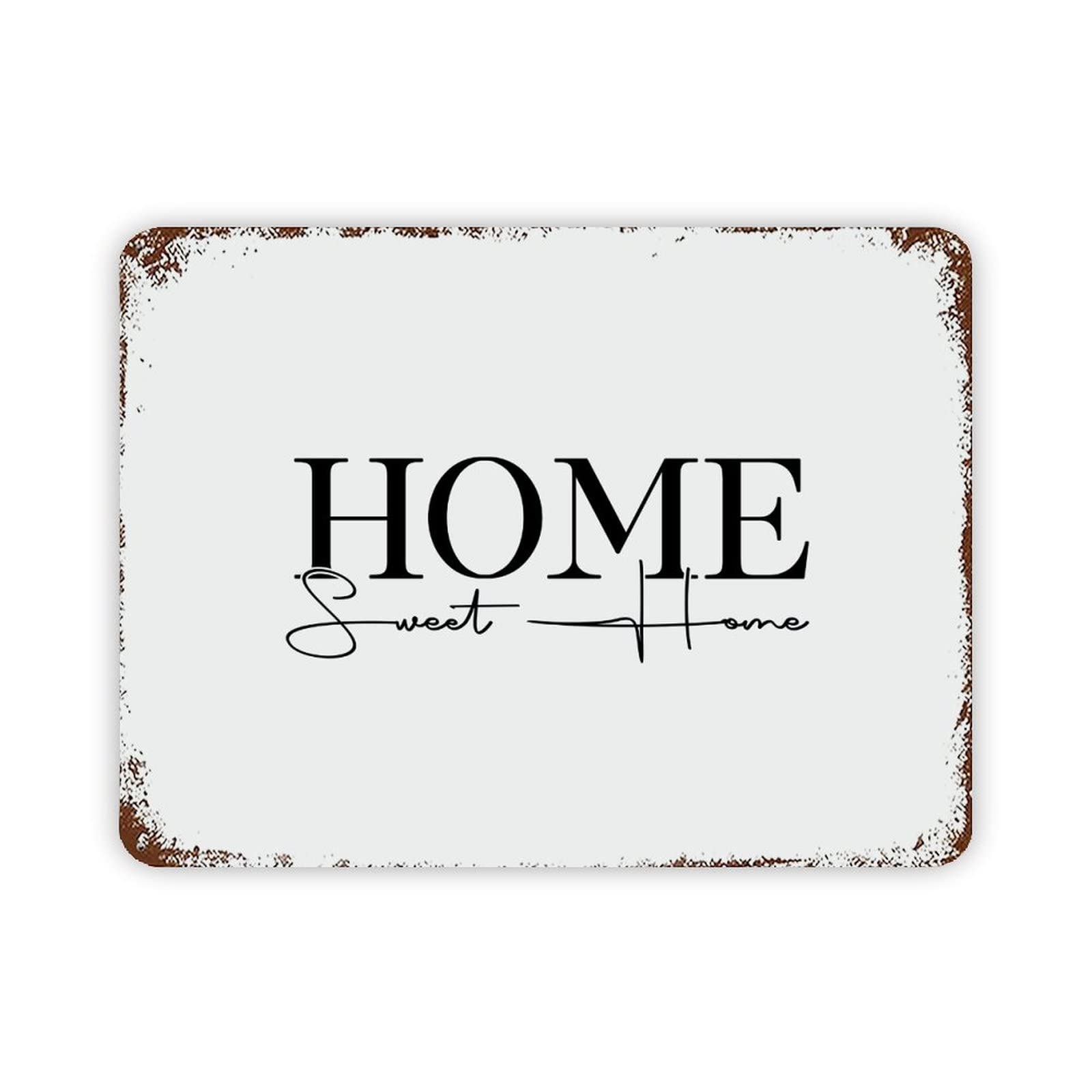 ENEDNATE Christmas Metal Sign,Home Sweet Home Motivational Quote Metal Signs Funny Vintage Street Aluminum Metal Tin Sign for Living Room Bedroom Bathroom Kitchen Retro Wall Art Home Decor 12x16 Inch