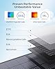 ZOUPW 100W Portable Solar Panel with 5-in-1 Cable,23.5% Efficiency Mono Foldable Solar Charger for Jackery 300/Ecoflow River/Anker Solix,IP67 Waterproof Offgrid Power for Camping RV Battery Backup